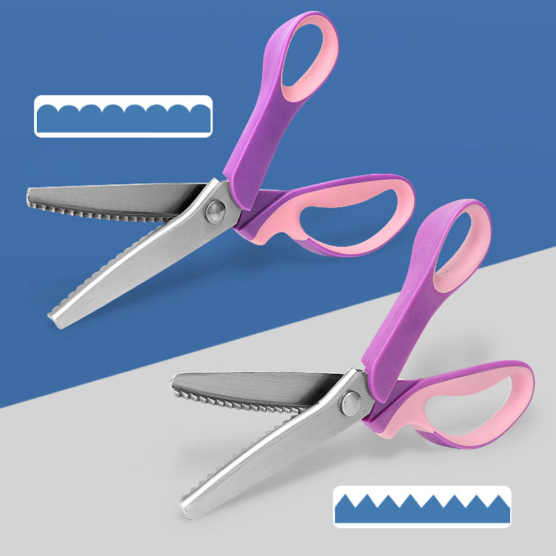 ✂️Multipurpose Pinking Shears Serrated Scissors✨Sharp Zigzag Edge Fray-Free Scissors for Sewing & DIY Crafts