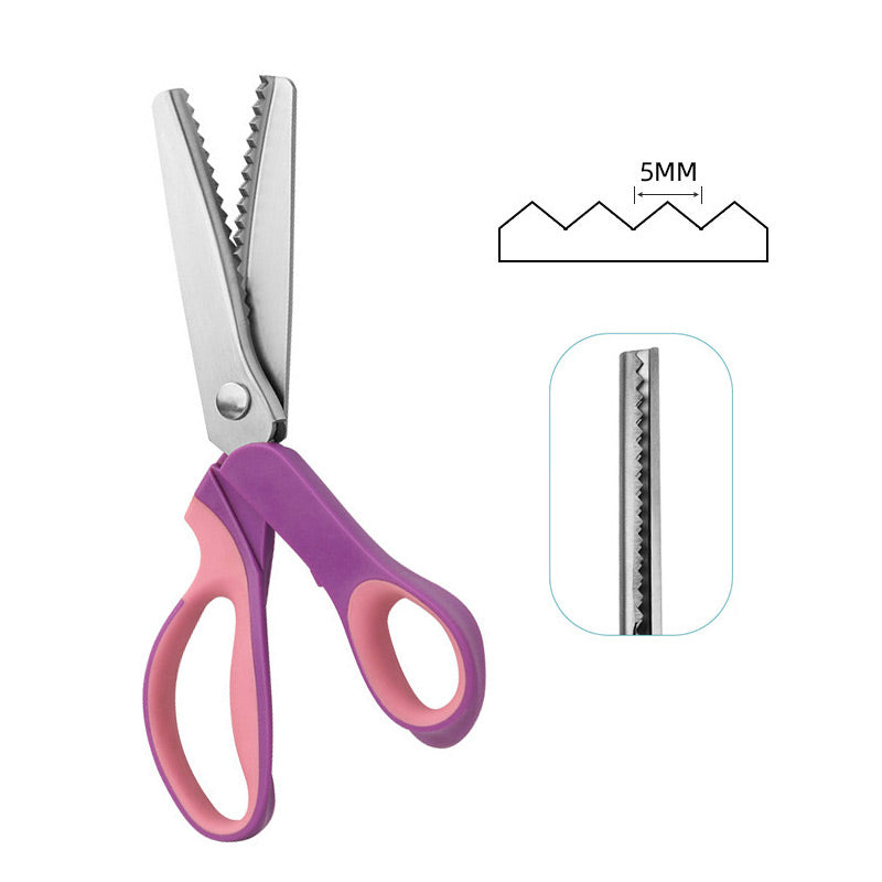✂️Multipurpose Pinking Shears Serrated Scissors✨Sharp Zigzag Edge Fray-Free Scissors for Sewing & DIY Crafts