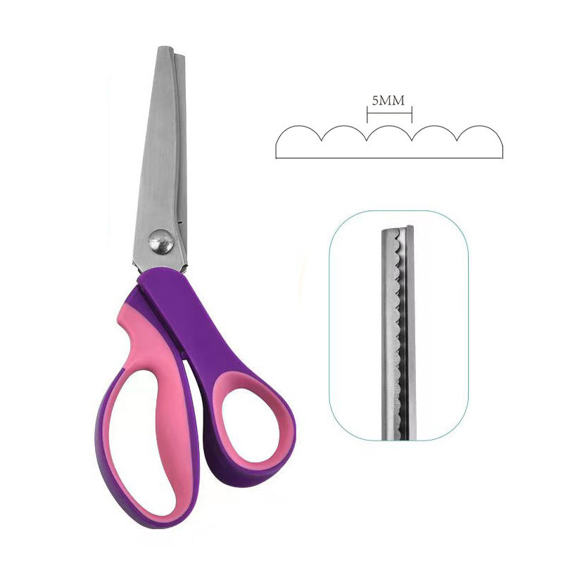 ✂️Multipurpose Pinking Shears Serrated Scissors✨Sharp Zigzag Edge Fray-Free Scissors for Sewing & DIY Crafts