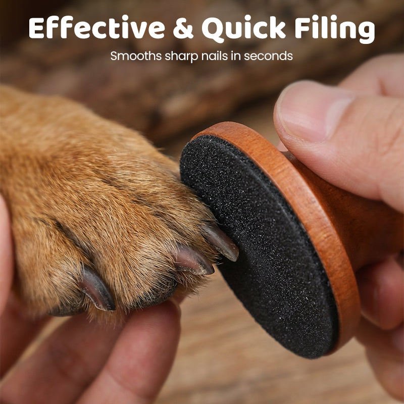 🎉 2026 Sale — Over 50,000 Sold!🐕Wooden Pet Nail File with Replaceable Pads Gentle Paw Grooming Tool for Dogs Cats Small Pets