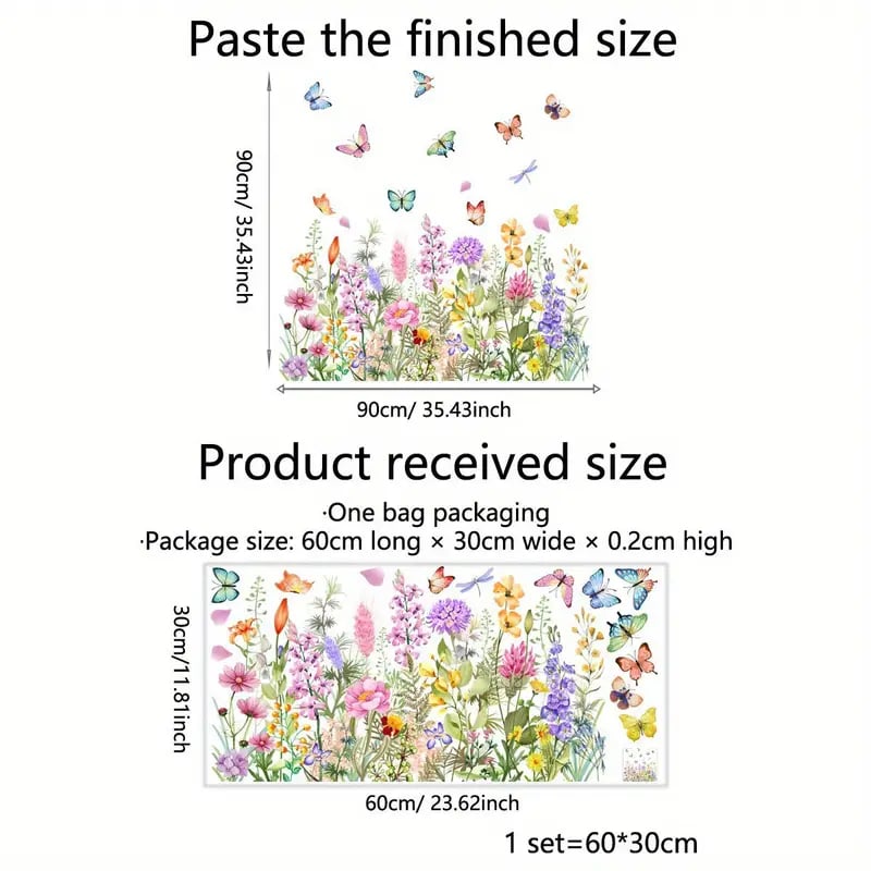 💐Colorful Floral Bouquet Window Sticker🖼️ Make Your Window Beautiful in Seconds! Cut to any size you like!