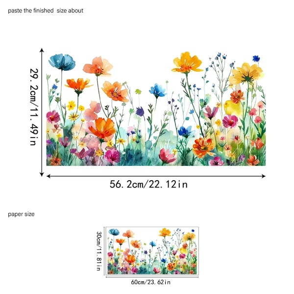 💐Colorful Floral Bouquet Window Sticker🖼️ Make Your Window Beautiful in Seconds! Cut to any size you like!