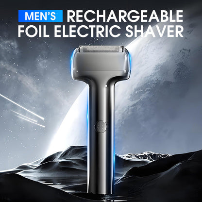 💎 Men’s Rechargeable Foil Electric Shaver – 3D Tilt Head, IPX6 Waterproof & USB-C Fast Charging ⚡🪒