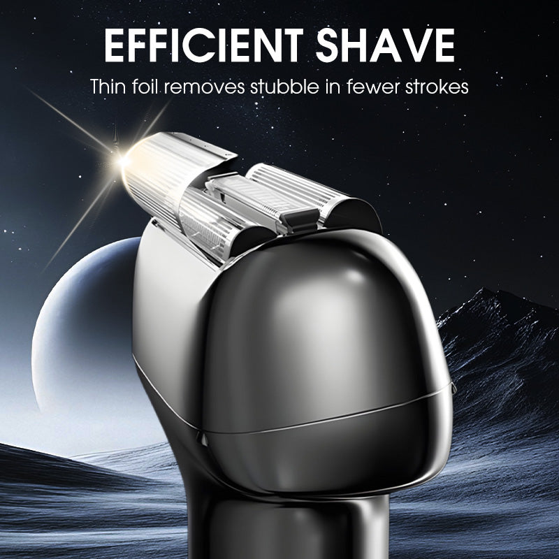 💎 Men’s Rechargeable Foil Electric Shaver – 3D Tilt Head, IPX6 Waterproof & USB-C Fast Charging ⚡🪒