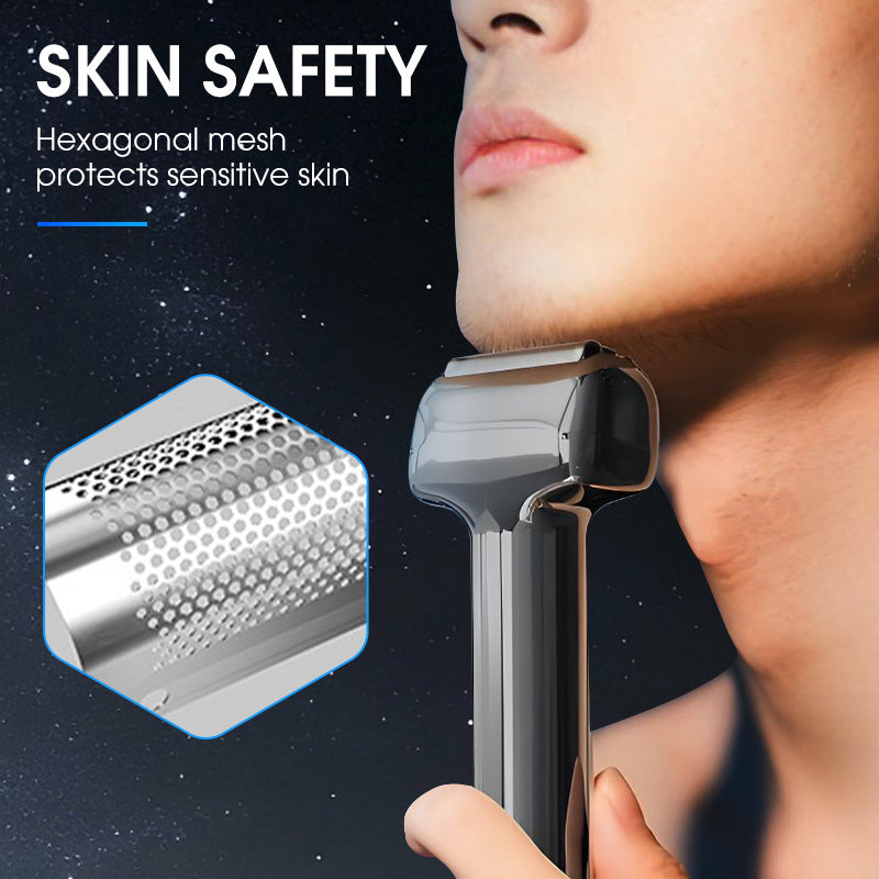 💎 Men’s Rechargeable Foil Electric Shaver – 3D Tilt Head, IPX6 Waterproof & USB-C Fast Charging ⚡🪒