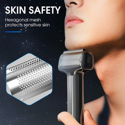 💎 Men’s Rechargeable Foil Electric Shaver – 3D Tilt Head, IPX6 Waterproof & USB-C Fast Charging ⚡🪒