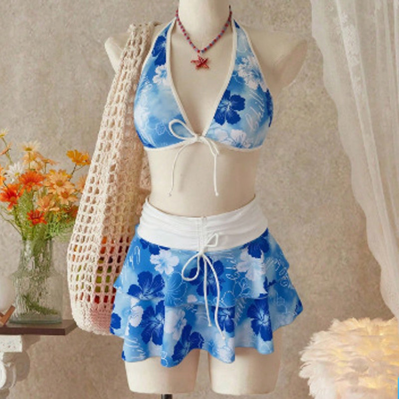 3-Piece Tropical Bikini Set