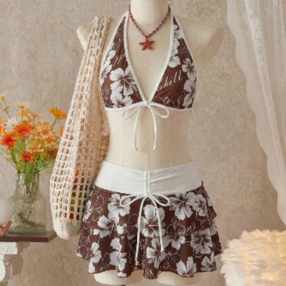 3-Piece Tropical Bikini Set