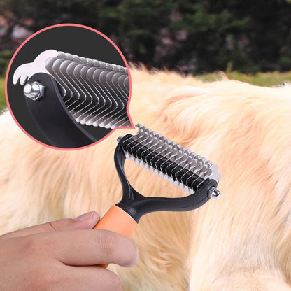 🐾 FLASH SALE: 50% OFF! ✨ Double-Sided Deshedding Pet Brush – Dual-Sided, Ergonomic & Gentle for Dogs & Cats 🐶