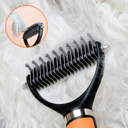 🐾 FLASH SALE: 50% OFF! ✨ Double-Sided Deshedding Pet Brush – Dual-Sided, Ergonomic & Gentle for Dogs & Cats 🐶