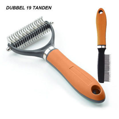 🐾 FLASH SALE: 50% OFF! ✨ Double-Sided Deshedding Pet Brush – Dual-Sided, Ergonomic & Gentle for Dogs & Cats 🐶