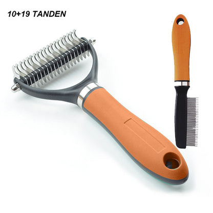 🐾 FLASH SALE: 50% OFF! ✨ Double-Sided Deshedding Pet Brush – Dual-Sided, Ergonomic & Gentle for Dogs & Cats 🐶