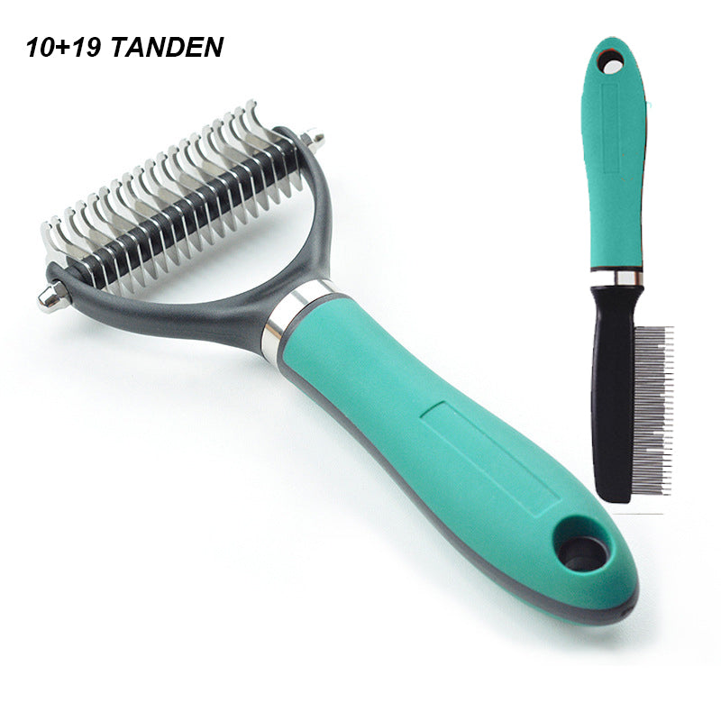 🐾 FLASH SALE: 50% OFF! ✨ Double-Sided Deshedding Pet Brush – Dual-Sided, Ergonomic & Gentle for Dogs & Cats 🐶