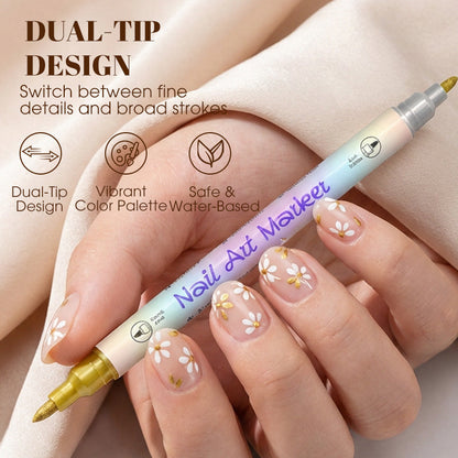 🔥Nail art pen set with two tips