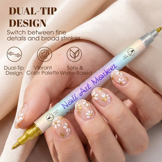 🔥Nail art pen set with two tips