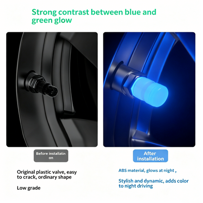 Luminous Tire Valve Caps (Set of 4)
