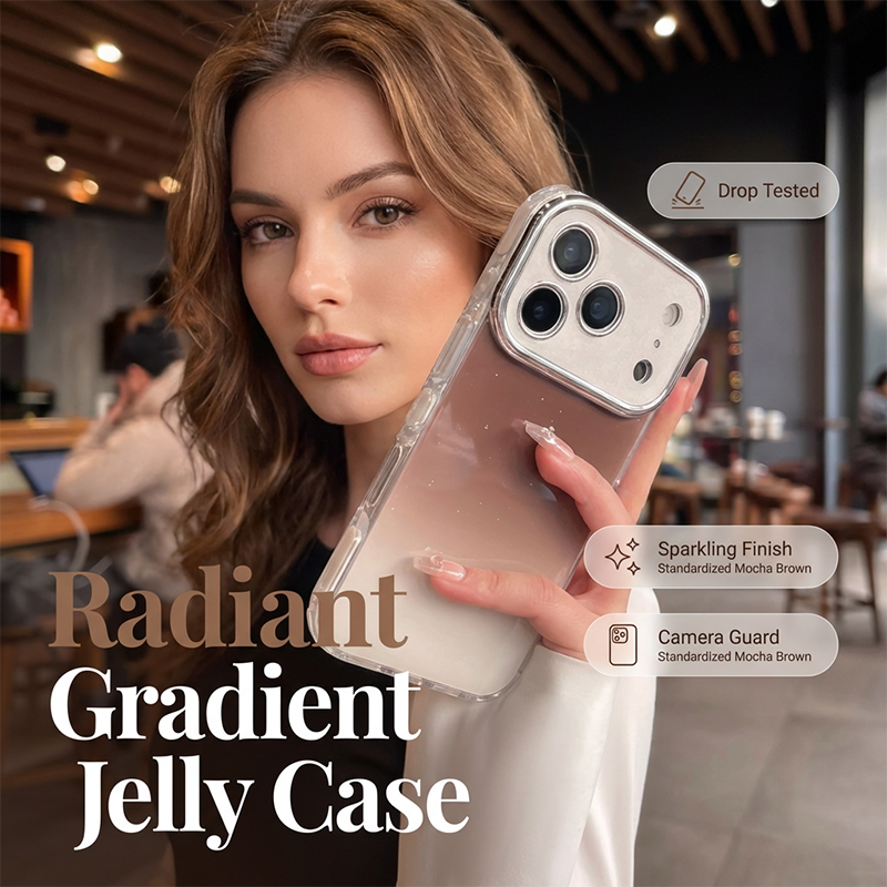 📱✨ Glitter Phone Case – Radiant, Slim, Camera Protection, Anti-Slip 💫