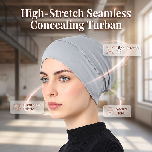 ✨ Soft Stretch Turban Cap – Milk Silk, Anti-Slip, Multi-Use ✨