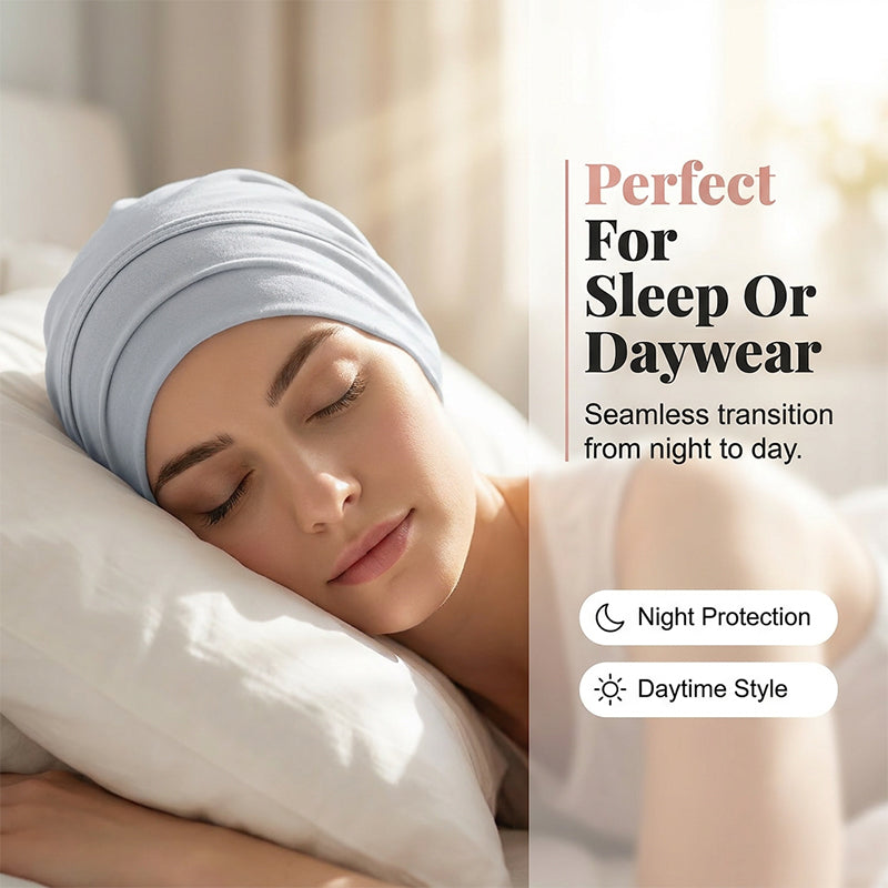 ✨ Soft Stretch Turban Cap – Milk Silk, Anti-Slip, Multi-Use ✨