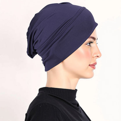 ✨ Soft Stretch Turban Cap – Milk Silk, Anti-Slip, Multi-Use ✨