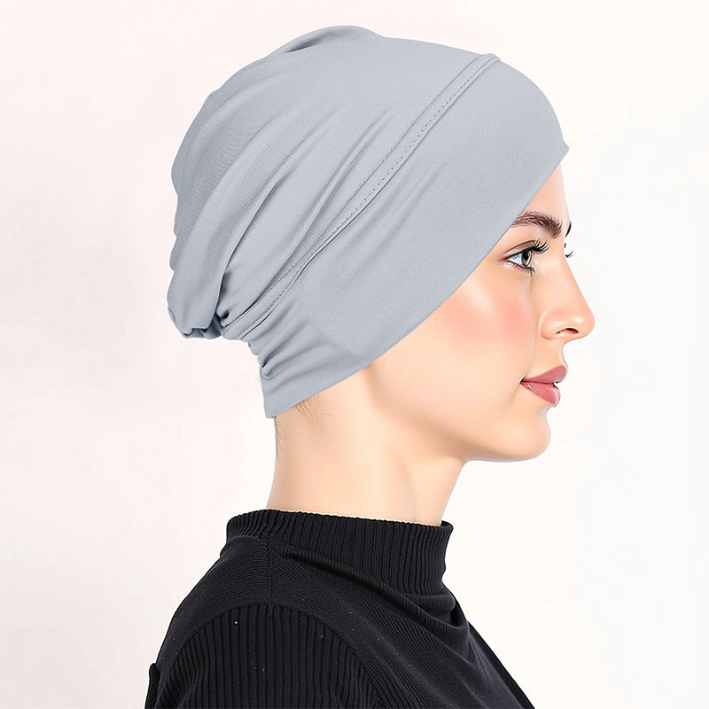 ✨ Soft Stretch Turban Cap – Milk Silk, Anti-Slip, Multi-Use ✨