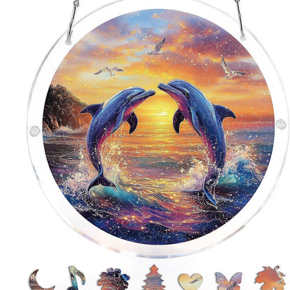 🔥Acrylic sunset and seascape jigsaw puzzle for window decoration