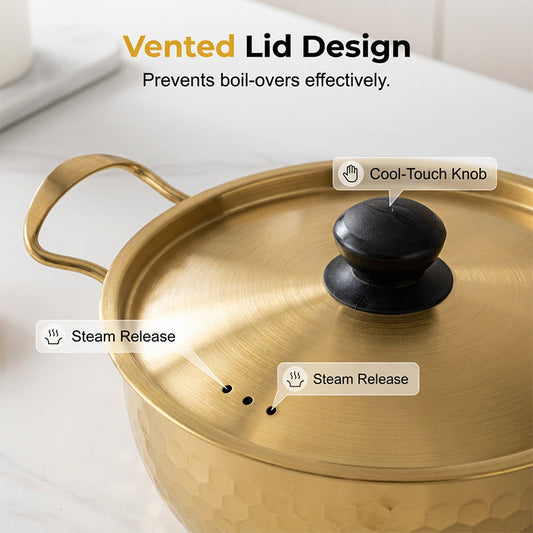 Thickened Stainless Steel Hammered Pot