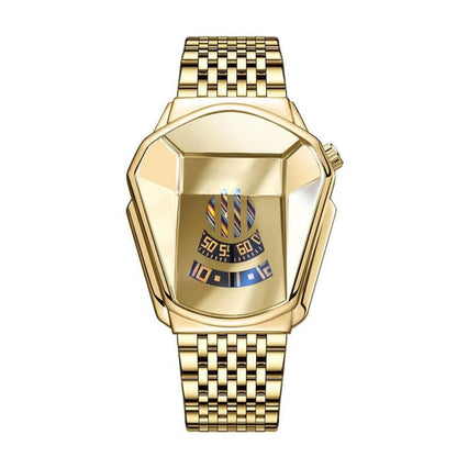 Men's Fashion Blue Crystal Water-Resistant Quartz Watch