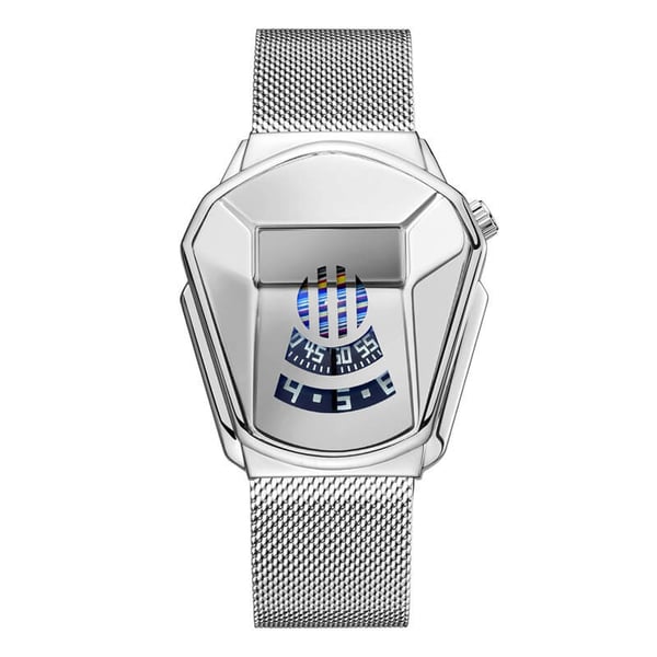 Men's Fashion Blue Crystal Water-Resistant Quartz Watch