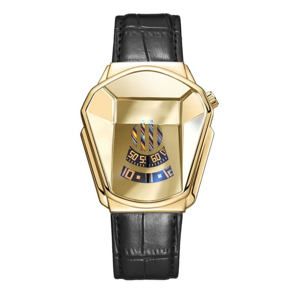 Men's Fashion Blue Crystal Water-Resistant Quartz Watch