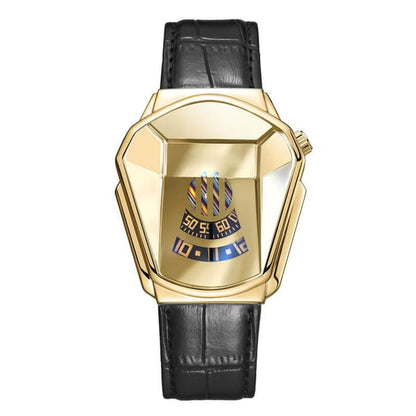 Men's Fashion Blue Crystal Water-Resistant Quartz Watch