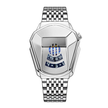 Men's Fashion Blue Crystal Water-Resistant Quartz Watch