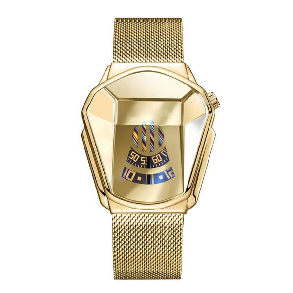 Men's Fashion Blue Crystal Water-Resistant Quartz Watch