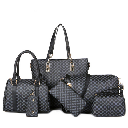 Stylish 6-in-1 Mother & Baby Bag Set – Printed, Versatile Shoulder, Crossbody & Handbag for Everyday Use 🌿