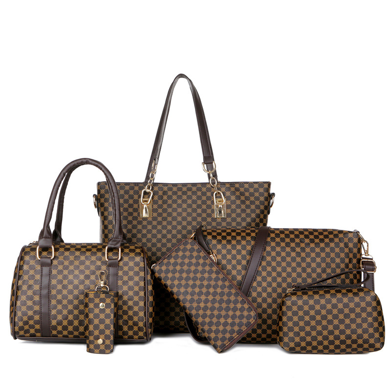 Stylish 6-in-1 Mother & Baby Bag Set – Printed, Versatile Shoulder, Crossbody & Handbag for Everyday Use 🌿