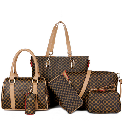Stylish 6-in-1 Mother & Baby Bag Set – Printed, Versatile Shoulder, Crossbody & Handbag for Everyday Use 🌿