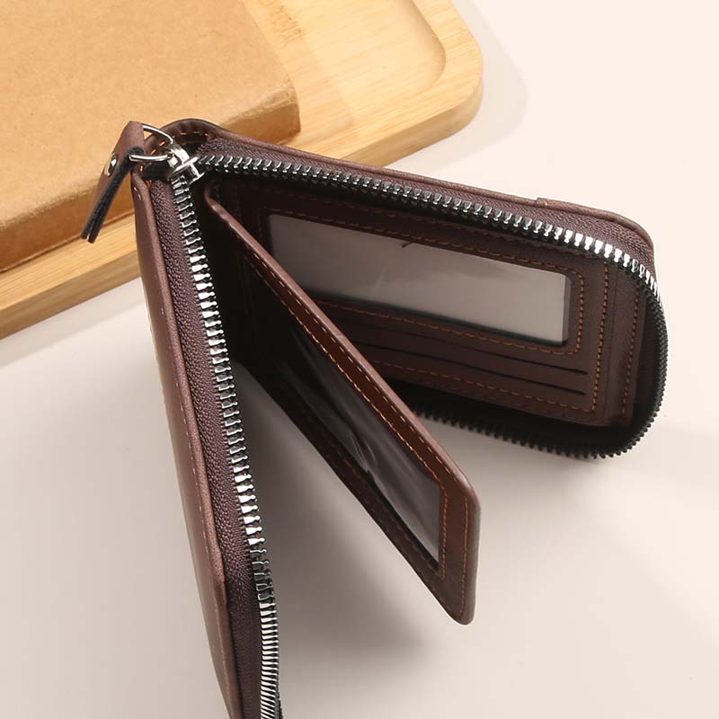 🔥🎉 Men's PU Leather Zip-Around Bifold Wallet