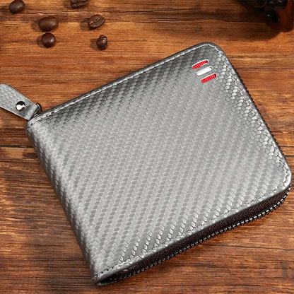 🔥🎉 Men's PU Leather Zip-Around Bifold Wallet