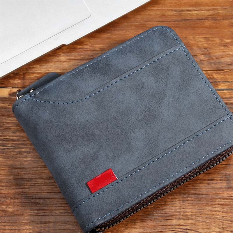 🔥🎉 Men's PU Leather Zip-Around Bifold Wallet