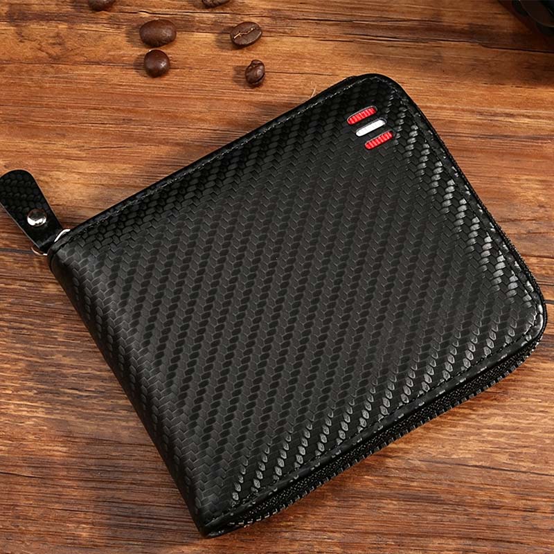 🔥🎉 Men's PU Leather Zip-Around Bifold Wallet