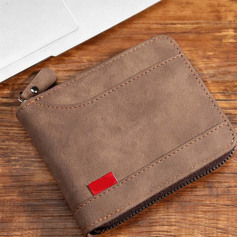 🔥🎉 Men's PU Leather Zip-Around Bifold Wallet
