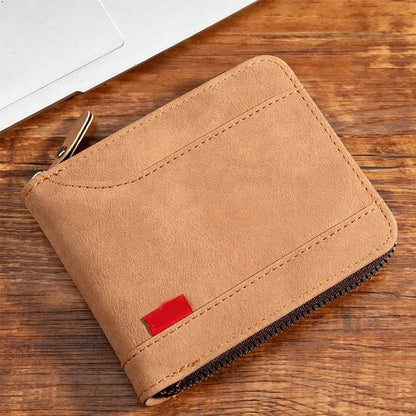 🔥🎉 Men's PU Leather Zip-Around Bifold Wallet