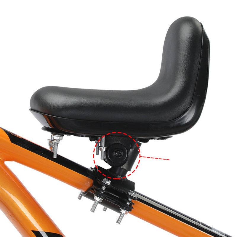 🚲Front Mounted Kids Bike Seat – Adjustable, Foldable, High-Carbon Steel Frame ✨