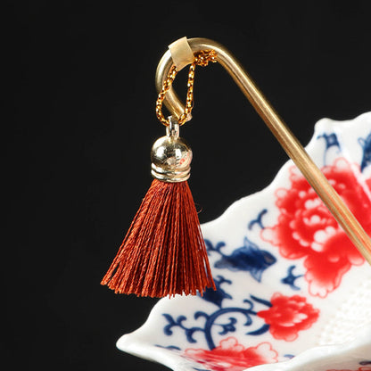 🍵 Traditionally Fired Blue-and-White Porcelain Tea Strainer Set