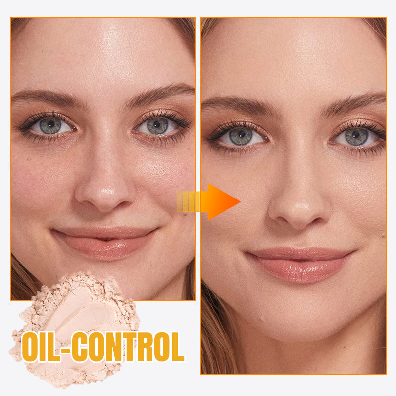 🏆 Buy 2 Get 1 Free🎁Lightweight Oil-Control Waterproof Sun-protection Setting Powder🔥