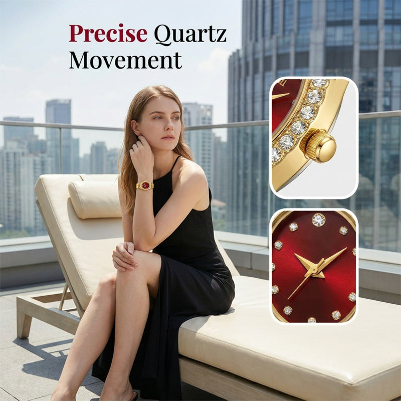 Women's Elegant Oval Quartz Watch
