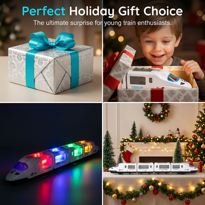 🚄✨ Electric Bullet Train Toy – Light-Up, Bump & Go, with Music 🎵