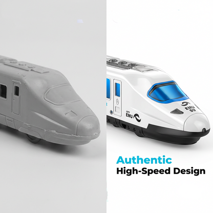 🚄✨ Electric Bullet Train Toy – Light-Up, Bump & Go, with Music 🎵