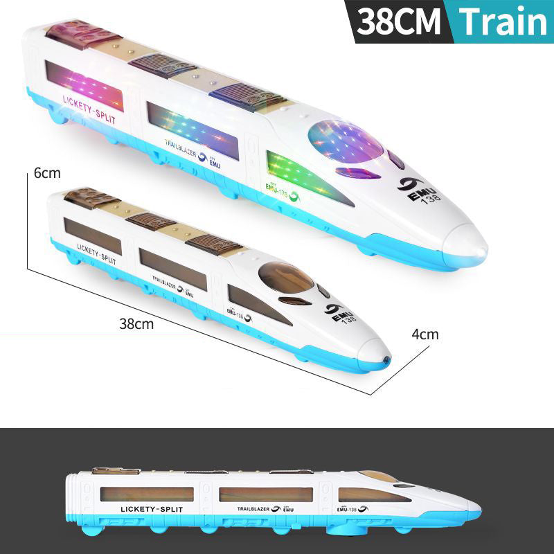 🚄✨ Electric Bullet Train Toy – Light-Up, Bump & Go, with Music 🎵