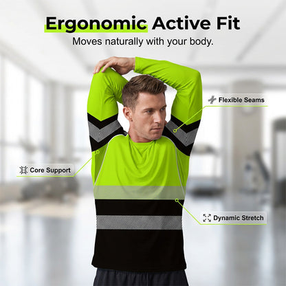 ✨ Men’s 3D Printed Active Shirt – High-Visibility, Breathable, Athletic Fit 🌿